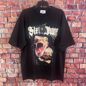 SIXTH JUNE SNAKE TEE BLACK